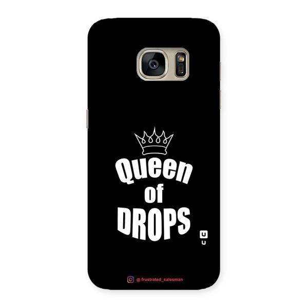 Queen of Drops Black Back Case for Galaxy S7