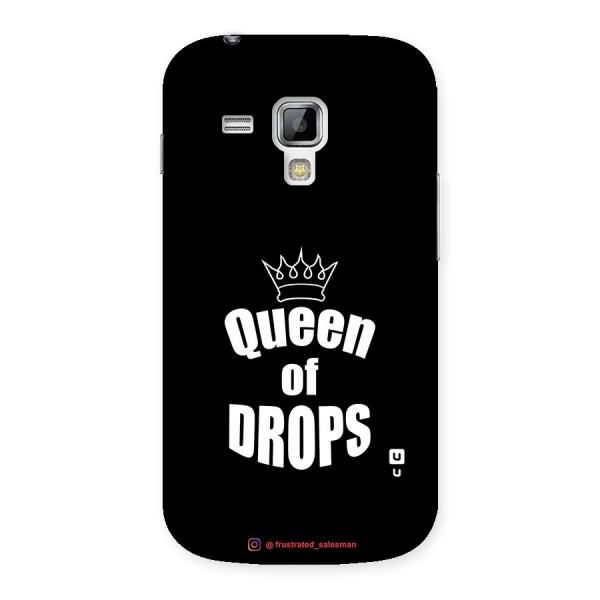 Queen of Drops Black Back Case for Galaxy S Duos