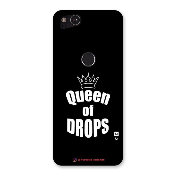 Queen of Drops Black Back Case for Google Pixel 2