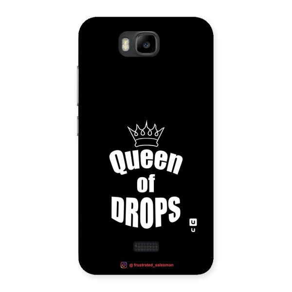 Queen of Drops Black Back Case for Honor Bee