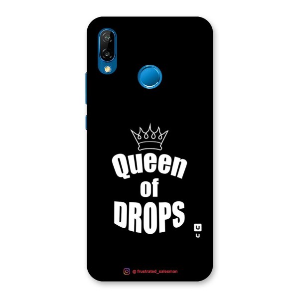 Queen of Drops Black Back Case for Huawei P20 Lite