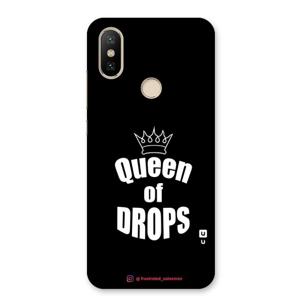 Queen of Drops Black Back Case for Mi A2