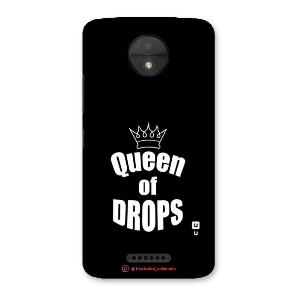 Queen of Drops Black Back Case for Moto C