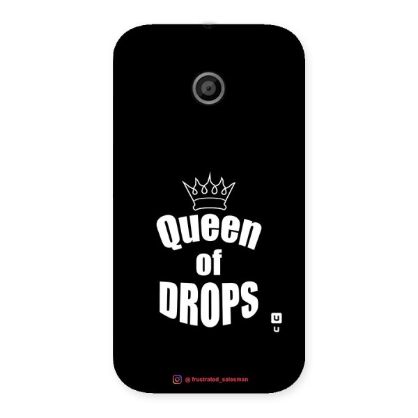 Queen of Drops Black Back Case for Moto E