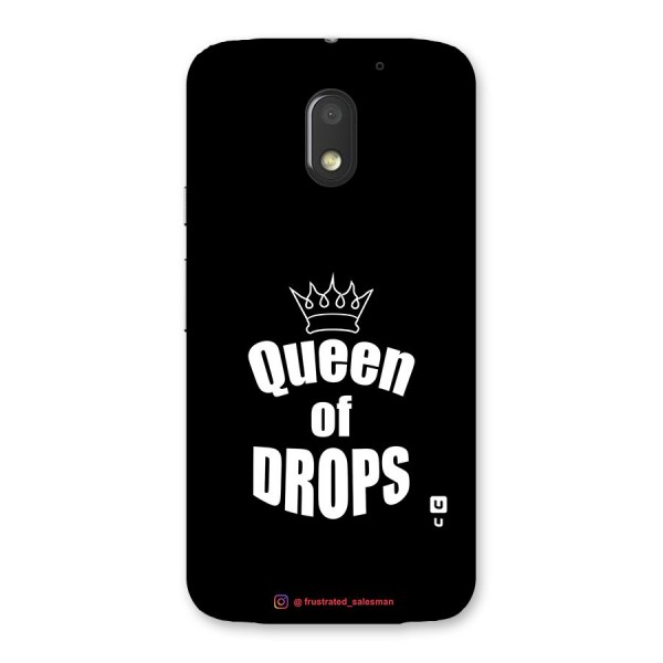 Queen of Drops Black Back Case for Moto E3 Power