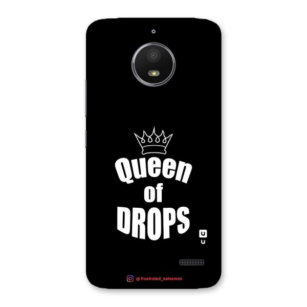 Queen of Drops Black Back Case for Moto E4