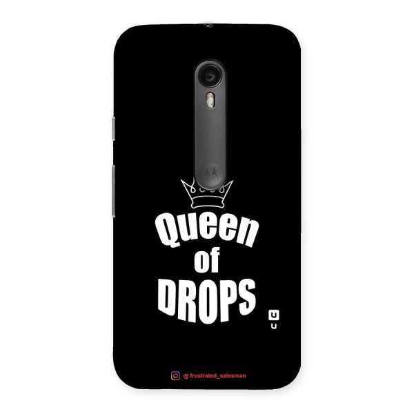 Queen of Drops Black Back Case for Moto G3