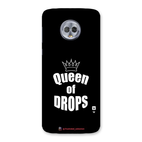 Queen of Drops Black Back Case for Moto G6