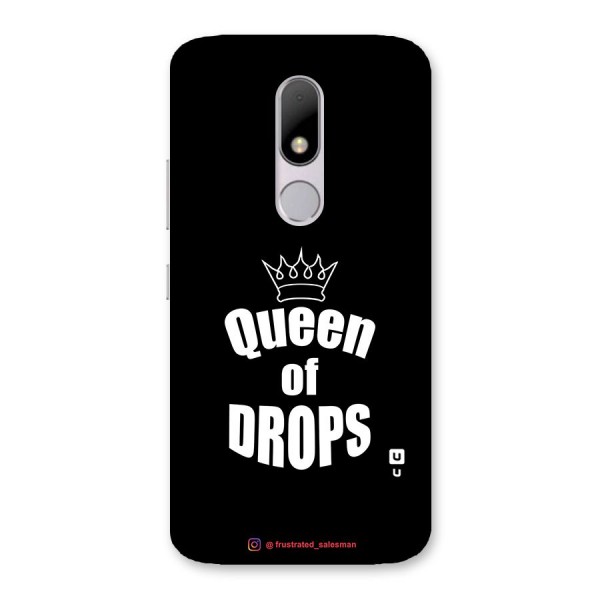 Queen of Drops Black Back Case for Moto M