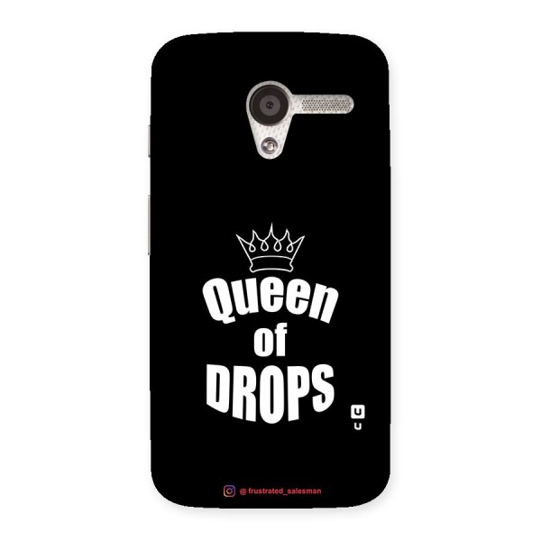 Queen of Drops Black Back Case for Moto X