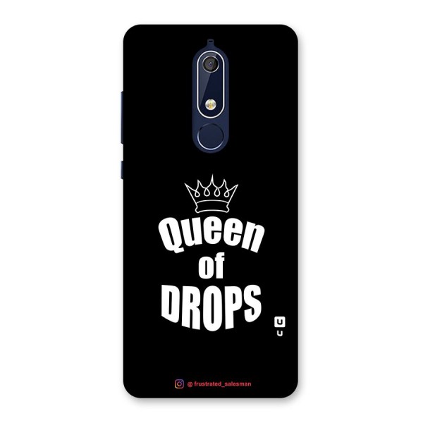 Queen of Drops Black Back Case for Nokia 5.1