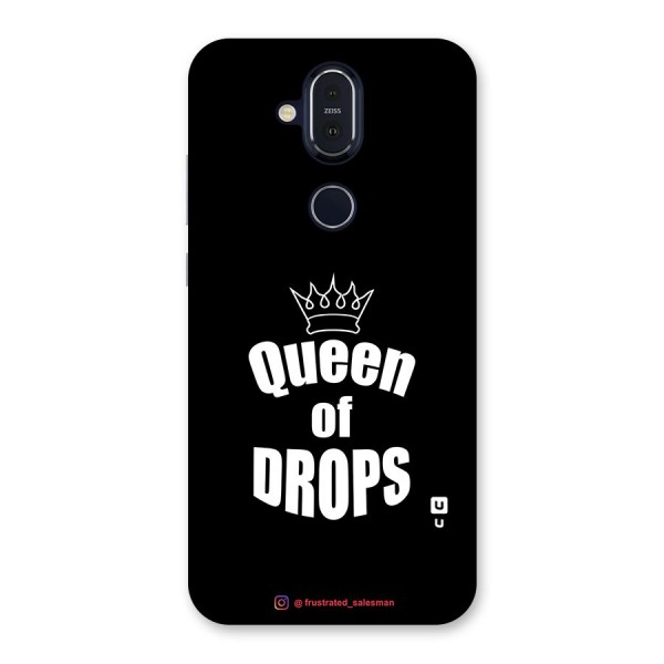 Queen of Drops Black Back Case for Nokia 8.1