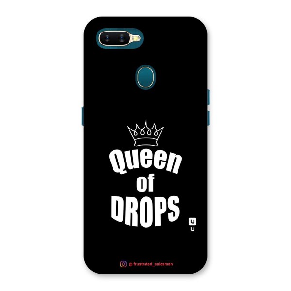 Queen of Drops Black Back Case for Oppo A12