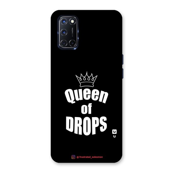 Queen of Drops Black Glass Back Case for Oppo A52