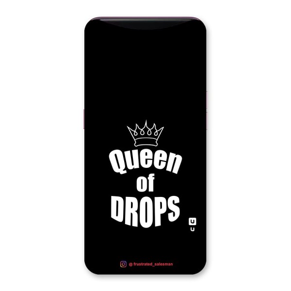 Queen of Drops Black Back Case for Oppo Find X