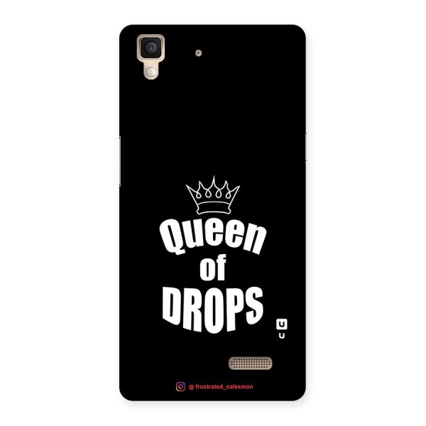 Queen of Drops Black Back Case for Oppo R7