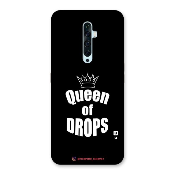 Queen of Drops Black Glass Back Case for Oppo Reno2 Z