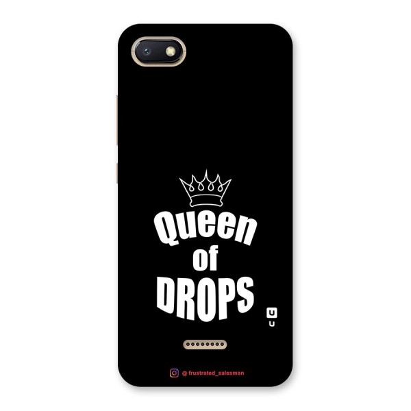 Queen of Drops Black Back Case for Redmi 6A