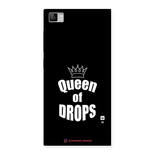 Queen of Drops Black Back Case for Xiaomi Mi3