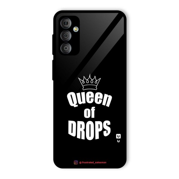 Queen of Drops Black Glass Back Case for Galaxy F23