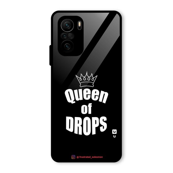 Queen of Drops Black Glass Back Case for Mi 11x