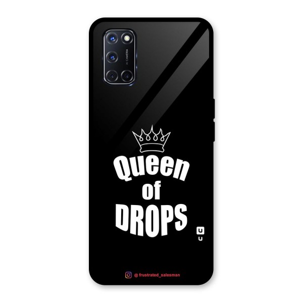 Queen of Drops Black Glass Back Case for Oppo A52