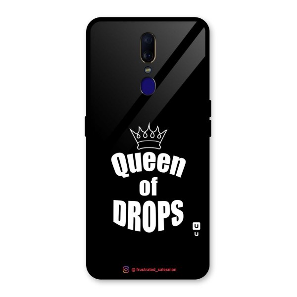 Queen of Drops Black Glass Back Case for Oppo F11