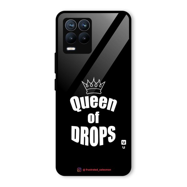 Queen of Drops Black Glass Back Case for Realme 8