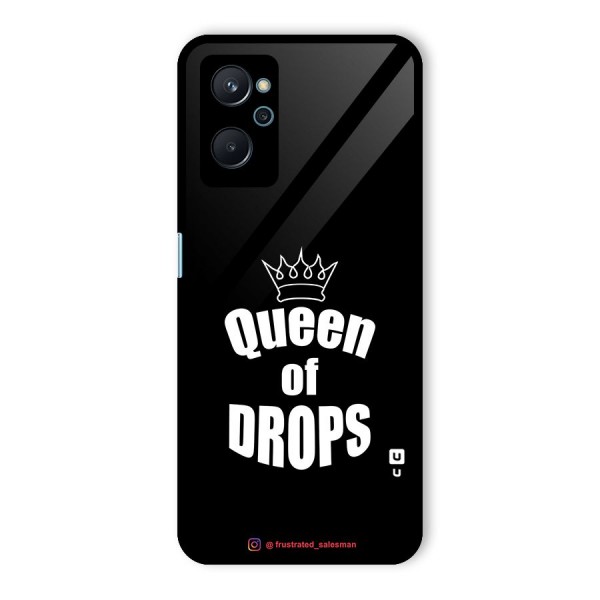 Queen of Drops Black Glass Back Case for Realme 9i