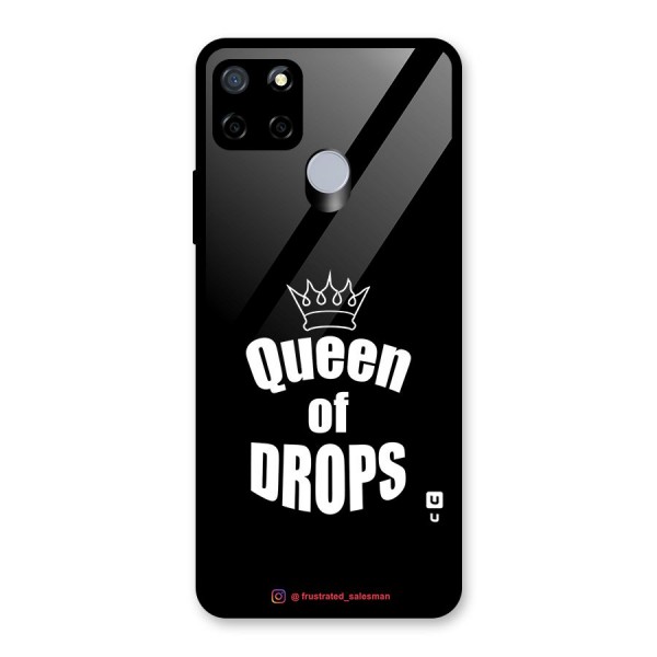 Queen of Drops Black Glass Back Case for Realme C12