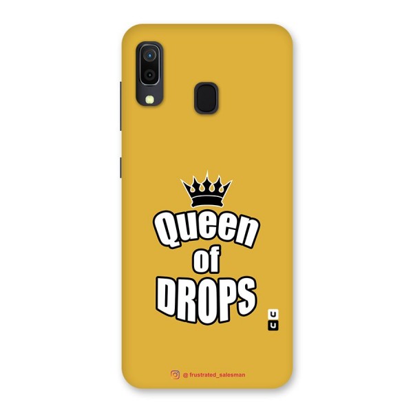 Queen of Drops Mustard Yellow Glass Back Case for Galaxy A30