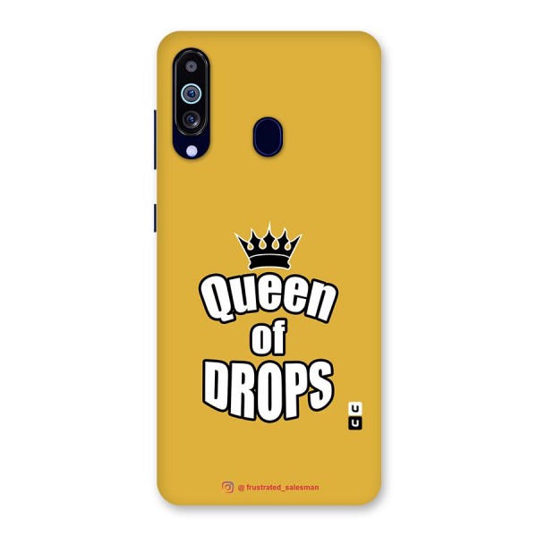 Queen of Drops Mustard Yellow Back Case for Galaxy A60