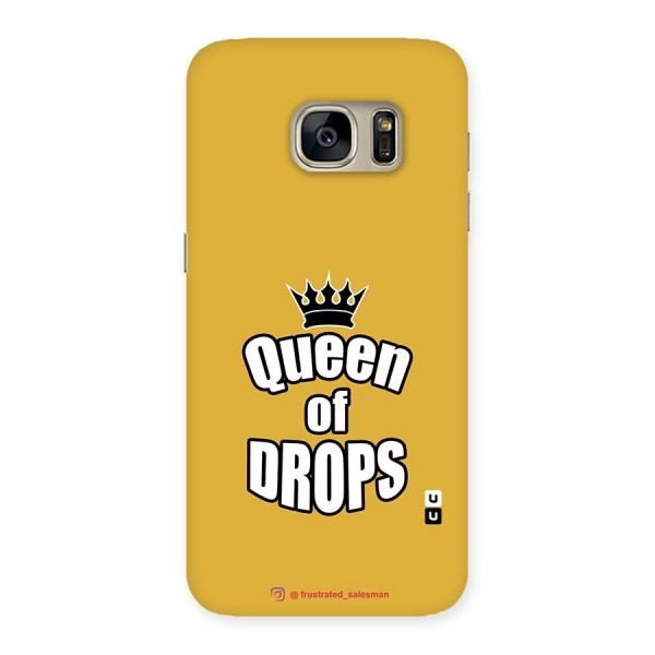 Queen of Drops Mustard Yellow Back Case for Galaxy S7