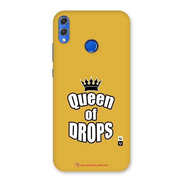 Queen of Drops Mustard Yellow Back Case for Honor 8X
