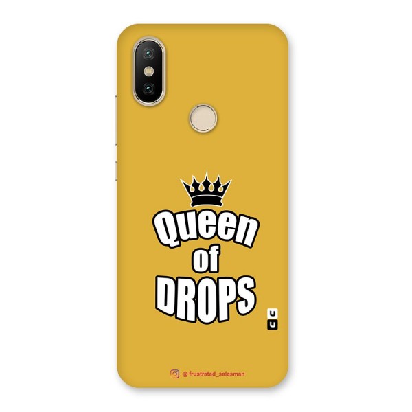 Queen of Drops Mustard Yellow Back Case for Mi A2