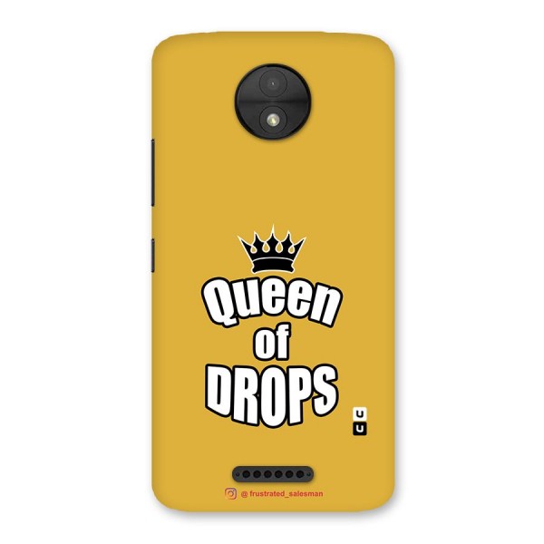 Queen of Drops Mustard Yellow Back Case for Moto C