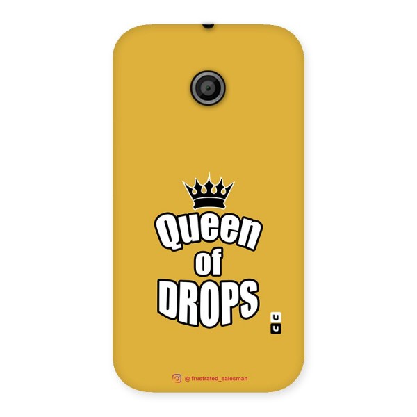 Queen of Drops Mustard Yellow Back Case for Moto E