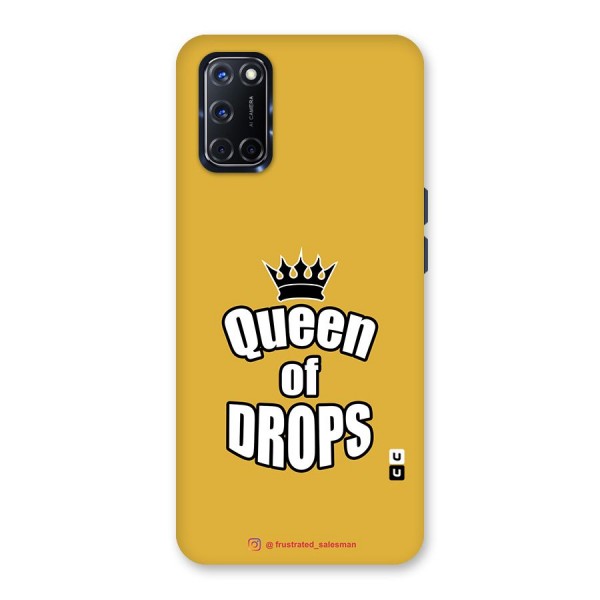 Queen of Drops Mustard Yellow Glass Back Case for Oppo A52