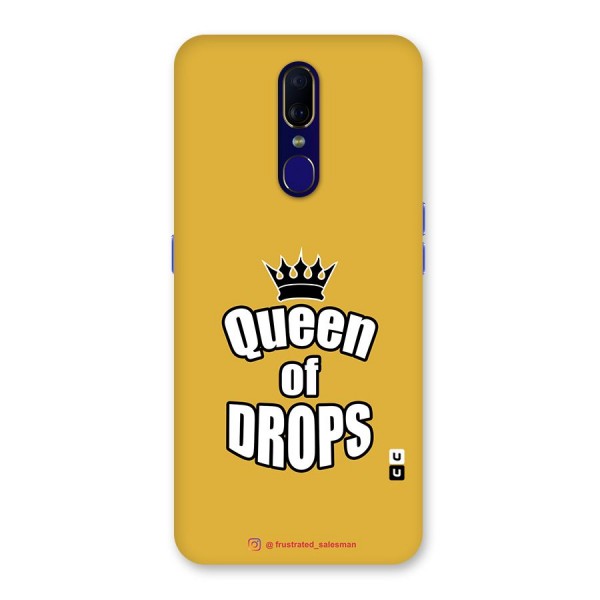 Queen of Drops Mustard Yellow Glass Back Case for Oppo F11