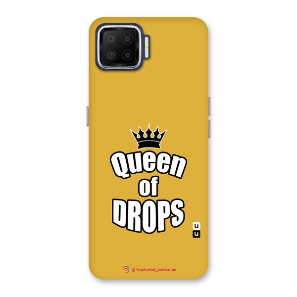 Queen of Drops Mustard Yellow Back Case for Oppo F17