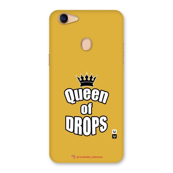 Queen of Drops Mustard Yellow Back Case for Oppo F5