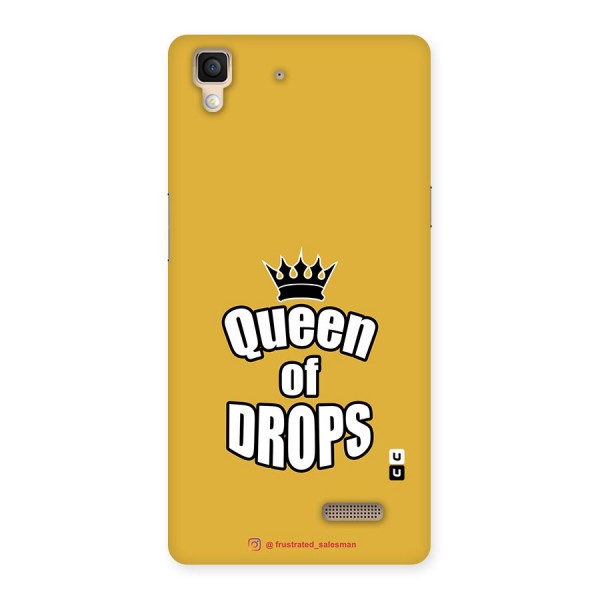 Queen of Drops Mustard Yellow Back Case for Oppo R7