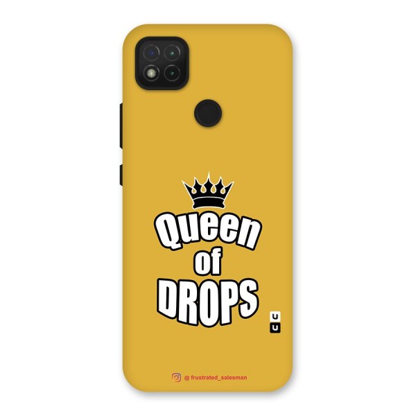 Queen of Drops Mustard Yellow Back Case for Redmi 9