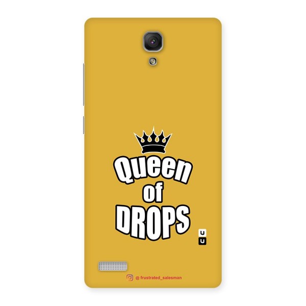 Queen of Drops Mustard Yellow Back Case for Redmi Note