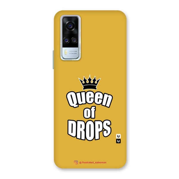 Queen of Drops Mustard Yellow Back Case for Vivo Y51