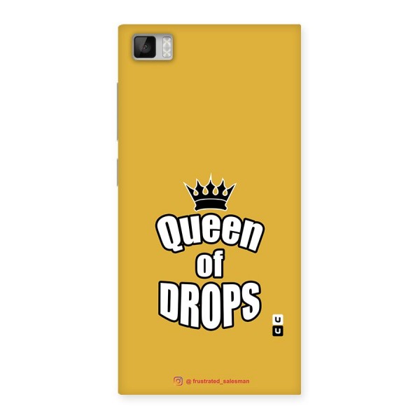 Queen of Drops Mustard Yellow Back Case for Xiaomi Mi3