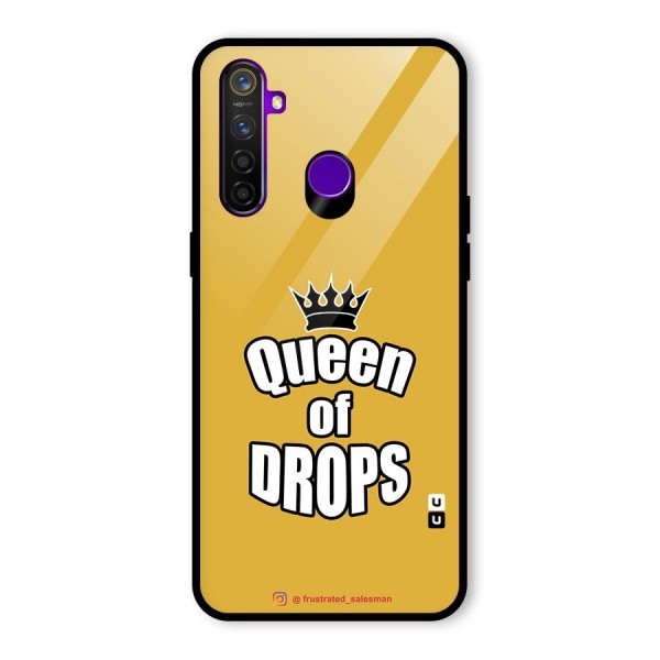 Queen of Drops Mustard Yellow Glass Back Case for Realme 5 Pro