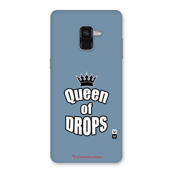 Queen of Drops SteelBlue Back Case for Galaxy A8 Plus