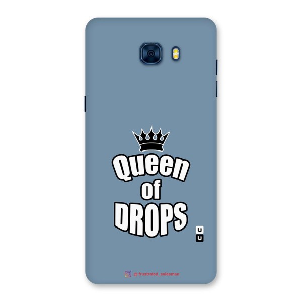 Queen of Drops SteelBlue Back Case for Galaxy C7 Pro