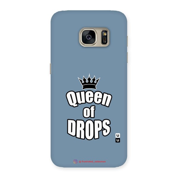 Queen of Drops SteelBlue Back Case for Galaxy S7